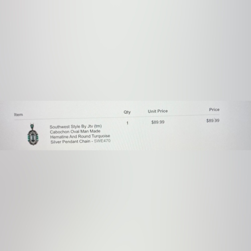 Set Turquoise and Hematine Statement Ring and Pendant Sterling Silver - Picture 14 of 15